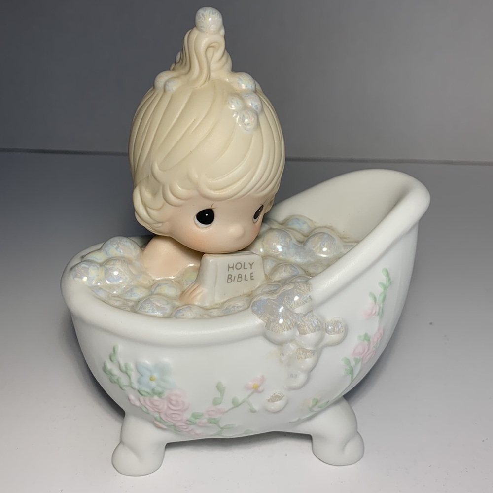 Precious Moments 1985 He Cleansed My Soul Enesco Signed By Samuel J Butcher 1985